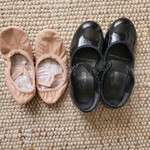 Girls Sz 10 Tap Shoes & Ballet Shoes Set